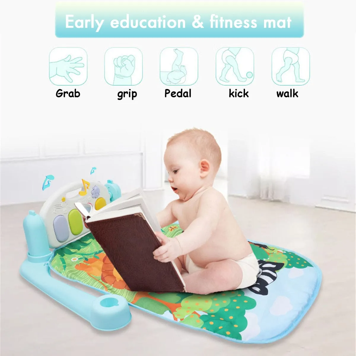 Fun In The Jungle Multicolour Piano Activity Gym