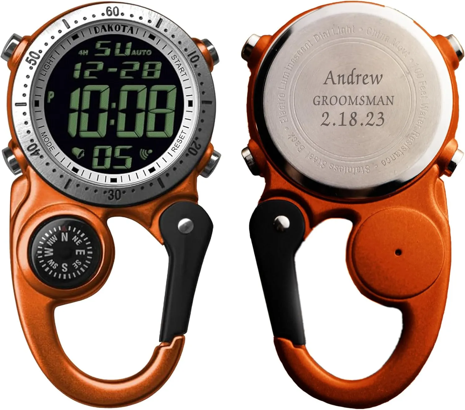Gear and Workwear for pickaxe lock underscore breathtaking cellulose Men, Engraved Digital Clip Watch, Customized Groomsmen, Corporate and Father's Day Gifts Personalized Outdoor 