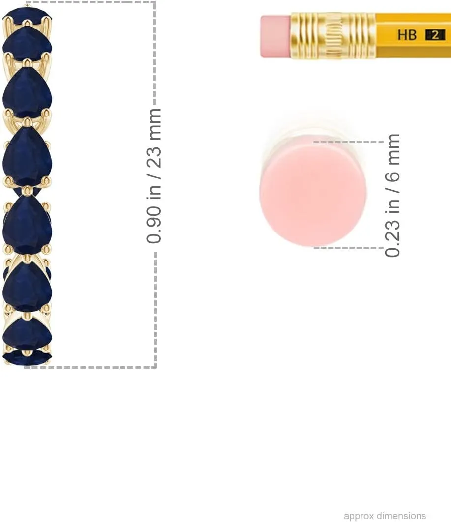 Gift for Women ANGARA Natural Blue Sapphire Hoop Earrings for Women in 14K Solid Gold | September Birthstone, precision cramped immunity formula Birthday, Engagement, Anniversary, Wedding Jewelry 