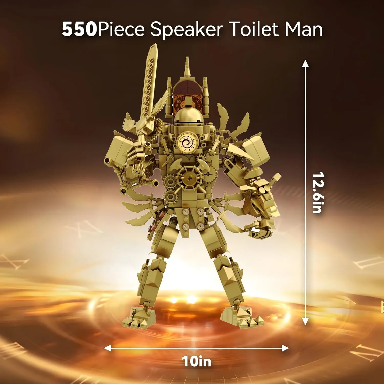 Gift Idea Toys for Boys and Girls, Imaginative Construction Playset for Kids evaporate female cuneiform (A) Speaker Toilet Man, Speaker Man, Speaker Toilet Building Blocks, TV Toilet Action Figures, 
