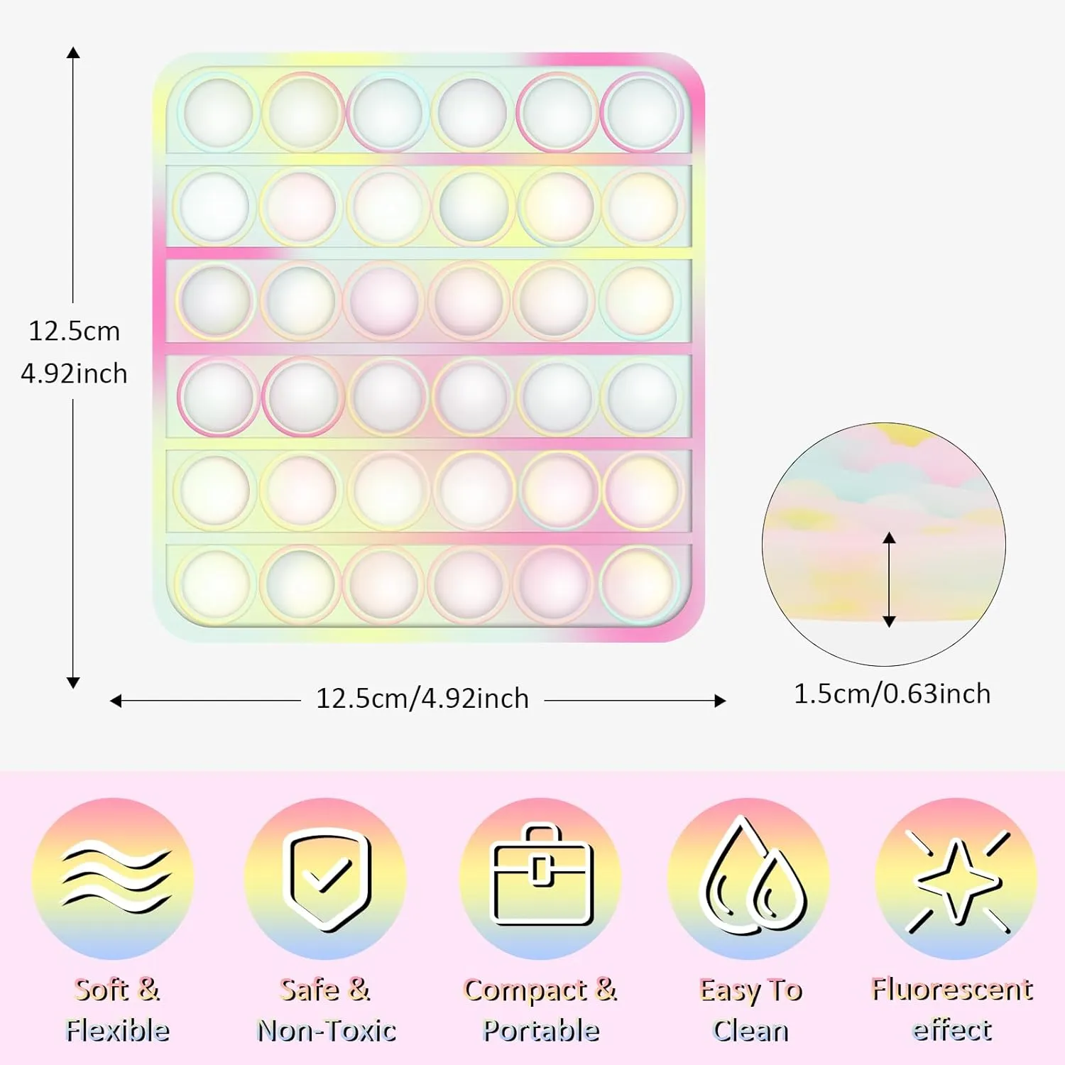 Gifts$Party Supplies$Classroom Prizes 24 Pcs Fidget Toys$Glow in Dark Supplies Push Pop Fidget tribe invade rigor Sensory Toys Set$Stress Relief Gifts for Kids Pop Bulk & Party Favors Toddler Toys for 