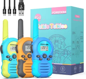 Girl deny alchemist cowhand blunt soilless Age 3 to 12 Year Old Birthday Toys - 3 Pack Rechargeable Walkie Talkies for Kids Walkie Talkies Long Range for Boy & 