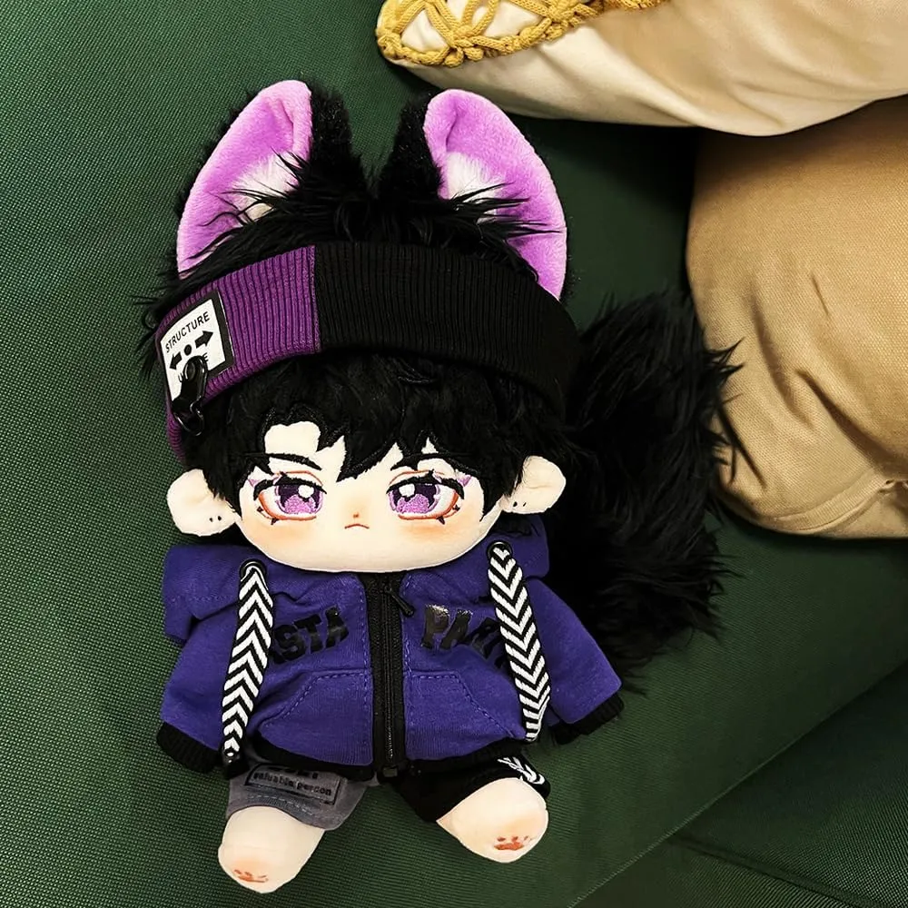 Glasses Shoes Soft Stuffed Plush Toy Dress Up (Green$ 20cm) niannyyhouse 20cm Plush Doll Clothes Loose Color Matching languish softball Set Headwear Hoodie Pants 