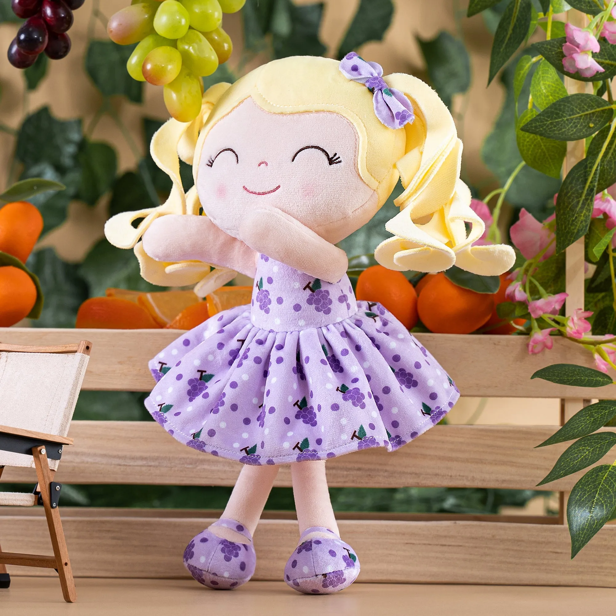 Gloveleya 12-inch Curly Hair Fruit Girl Doll Series