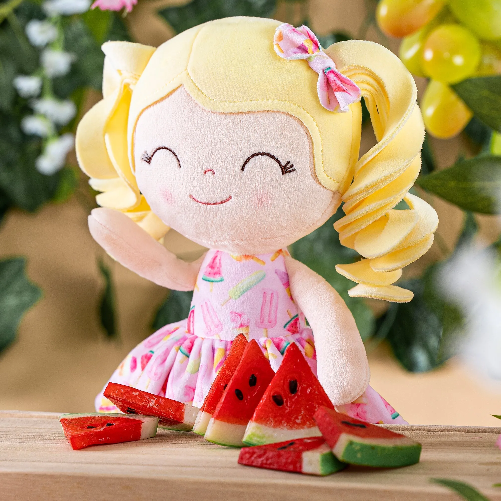 Gloveleya 12-inch Curly Hair Fruit Girl Doll Series