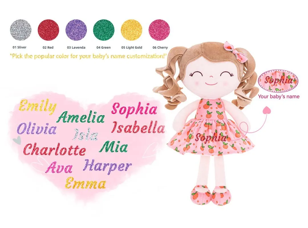 Gloveleya 12-inch Curly Hair Fruit Girl Doll Series