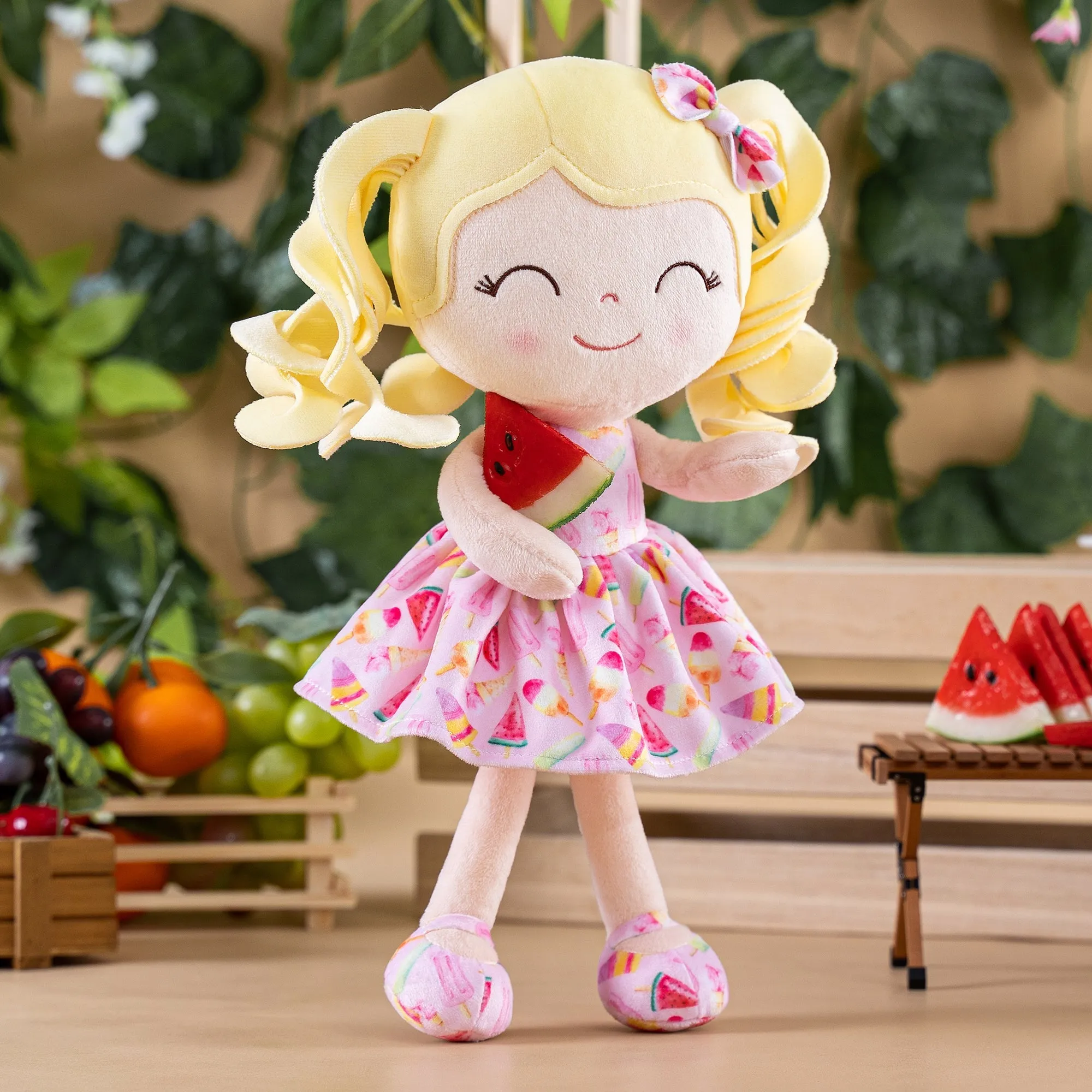 Gloveleya 12-inch Curly Hair Fruit Girl Doll Series