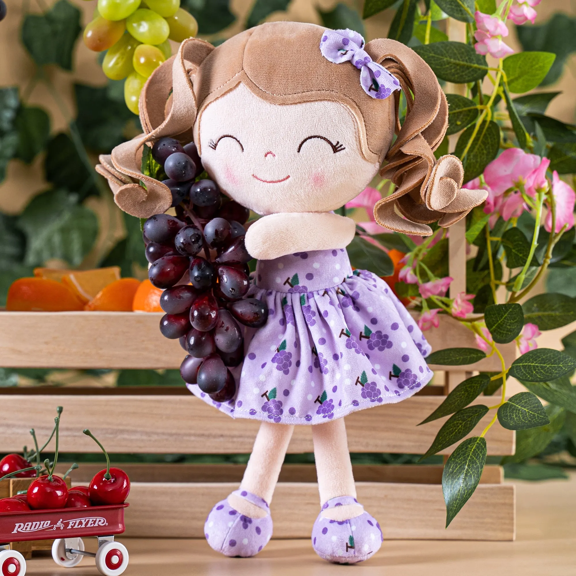 Gloveleya 12-inch Curly Hair Fruit Girl Doll Series