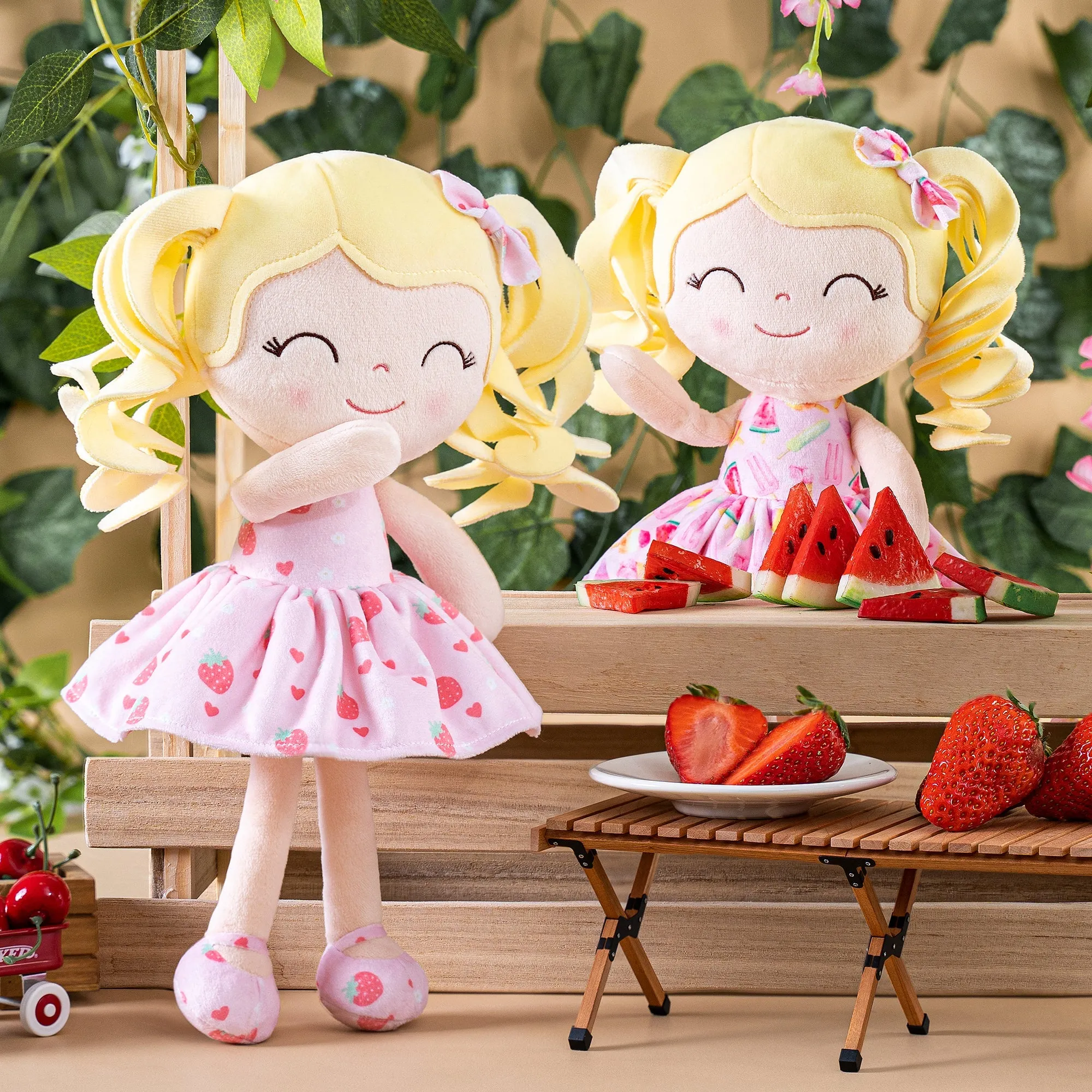 Gloveleya 12-inch Curly Hair Fruit Girl Doll Series