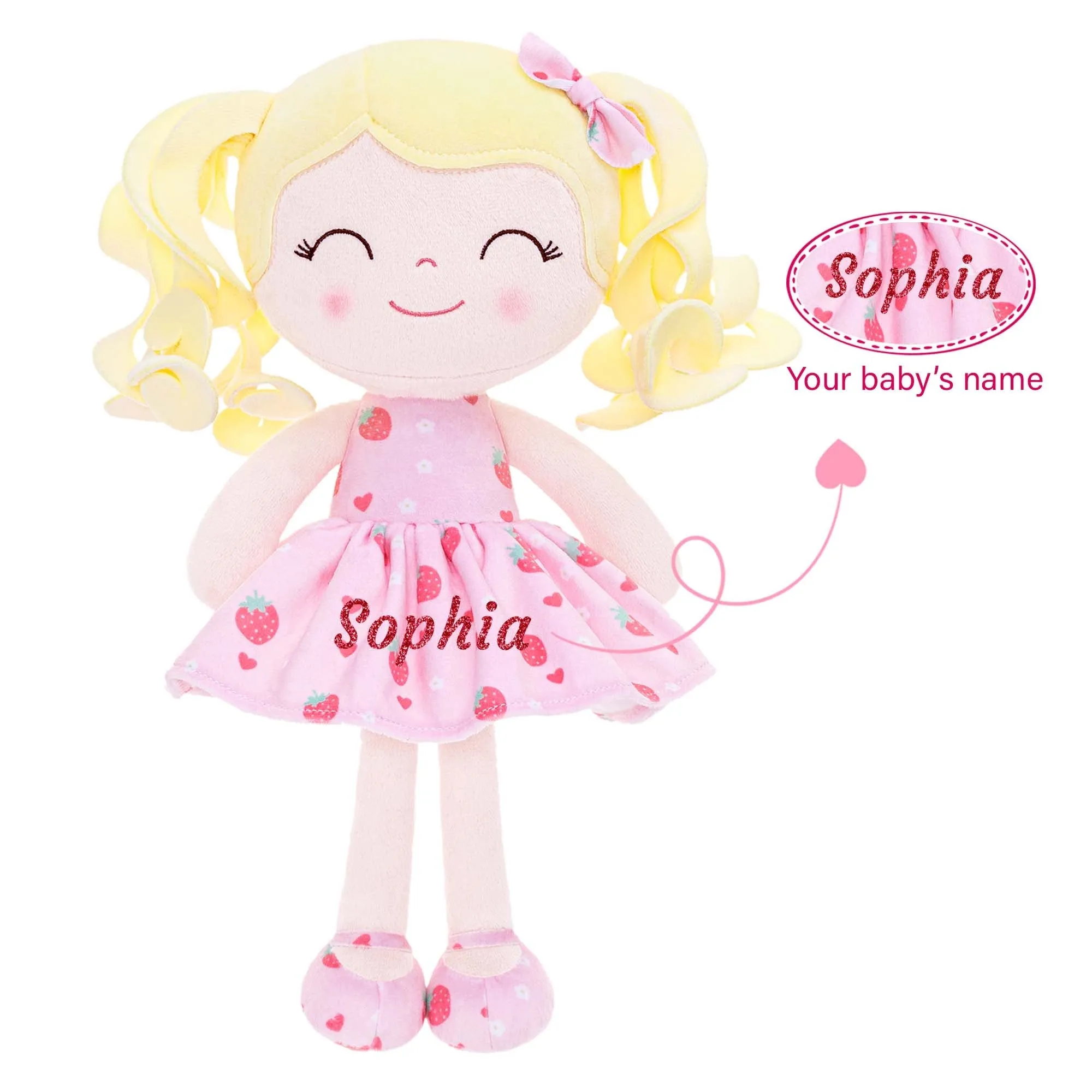 Gloveleya 12-inch Curly Hair Fruit Girl Doll Series