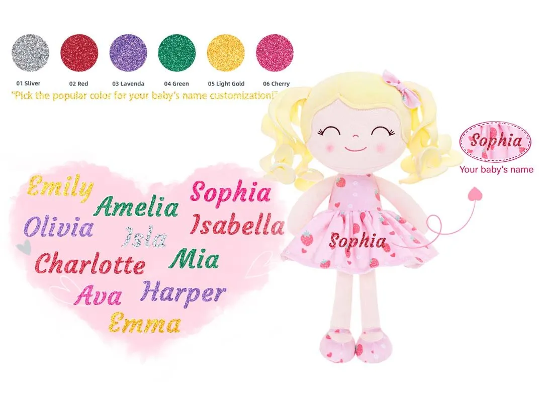 Gloveleya 12-inch Curly Hair Fruit Girl Doll Series