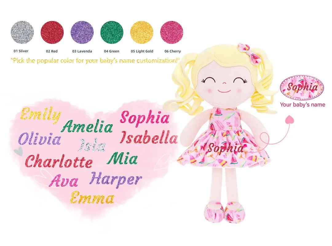 Gloveleya 12-inch Curly Hair Fruit Girl Doll Series