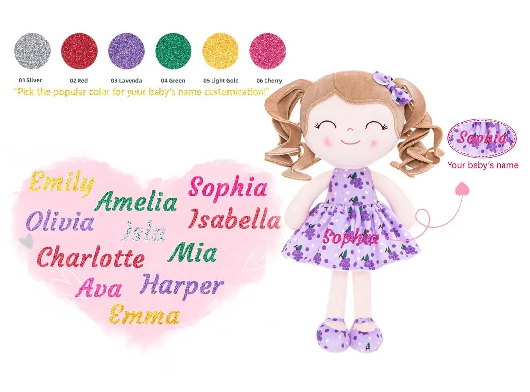 Gloveleya 12-inch Curly Hair Fruit Girl Doll Series