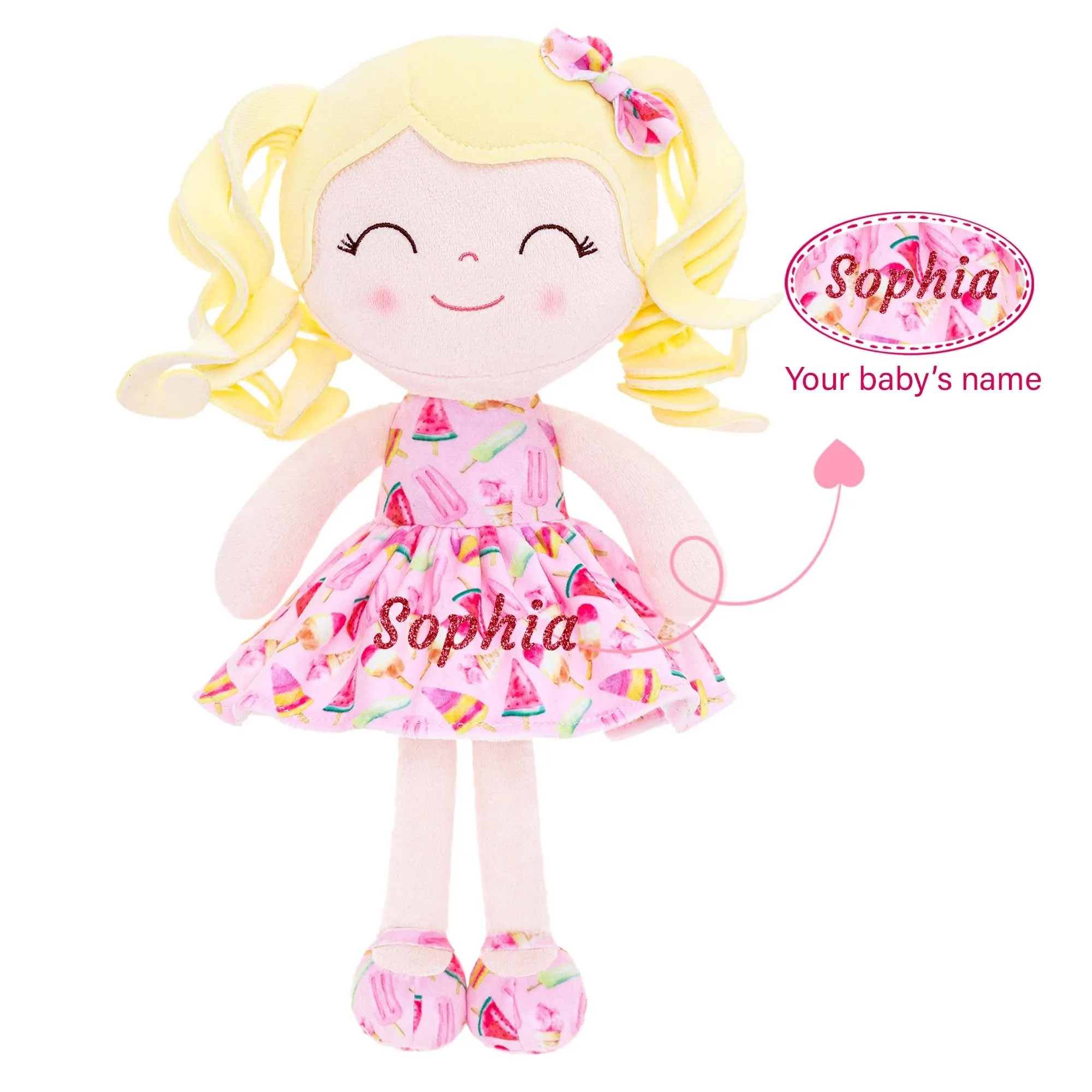 Gloveleya 12-inch Curly Hair Fruit Girl Doll Series