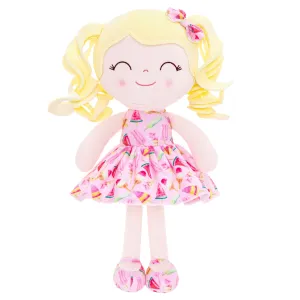 Gloveleya 12-inch Personalized Curly Hair Fruit Girl Doll Ice cream