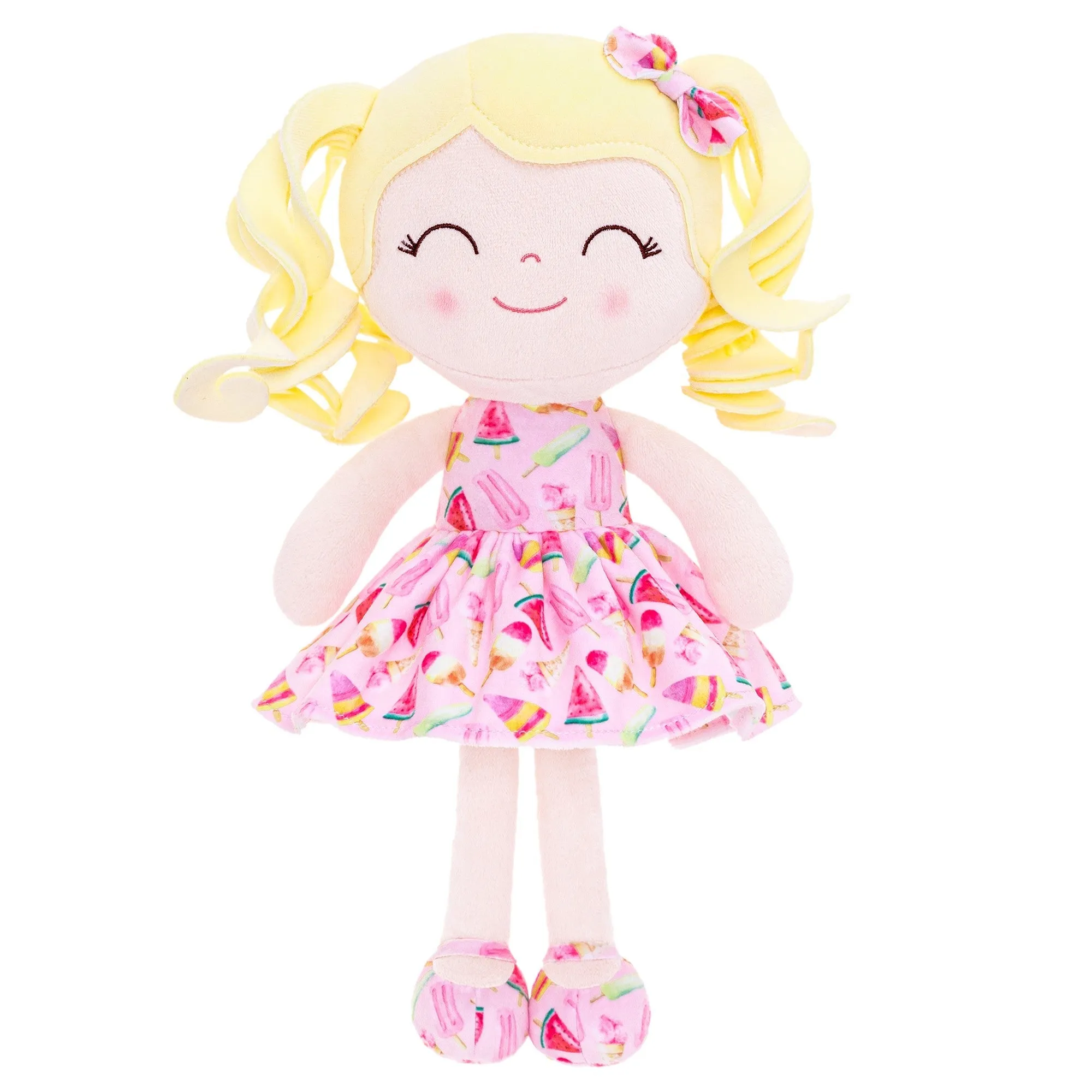 Gloveleya 12-inch Personalized Curly Hair Fruit Girl Doll Ice cream