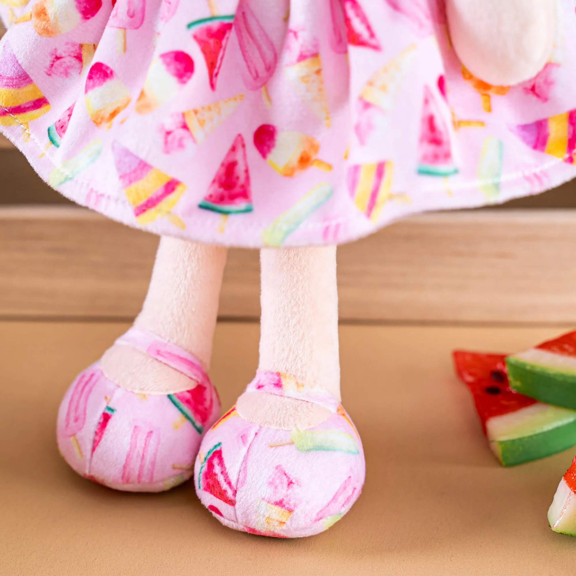 Gloveleya 12-inch Personalized Curly Hair Fruit Girl Doll Ice cream
