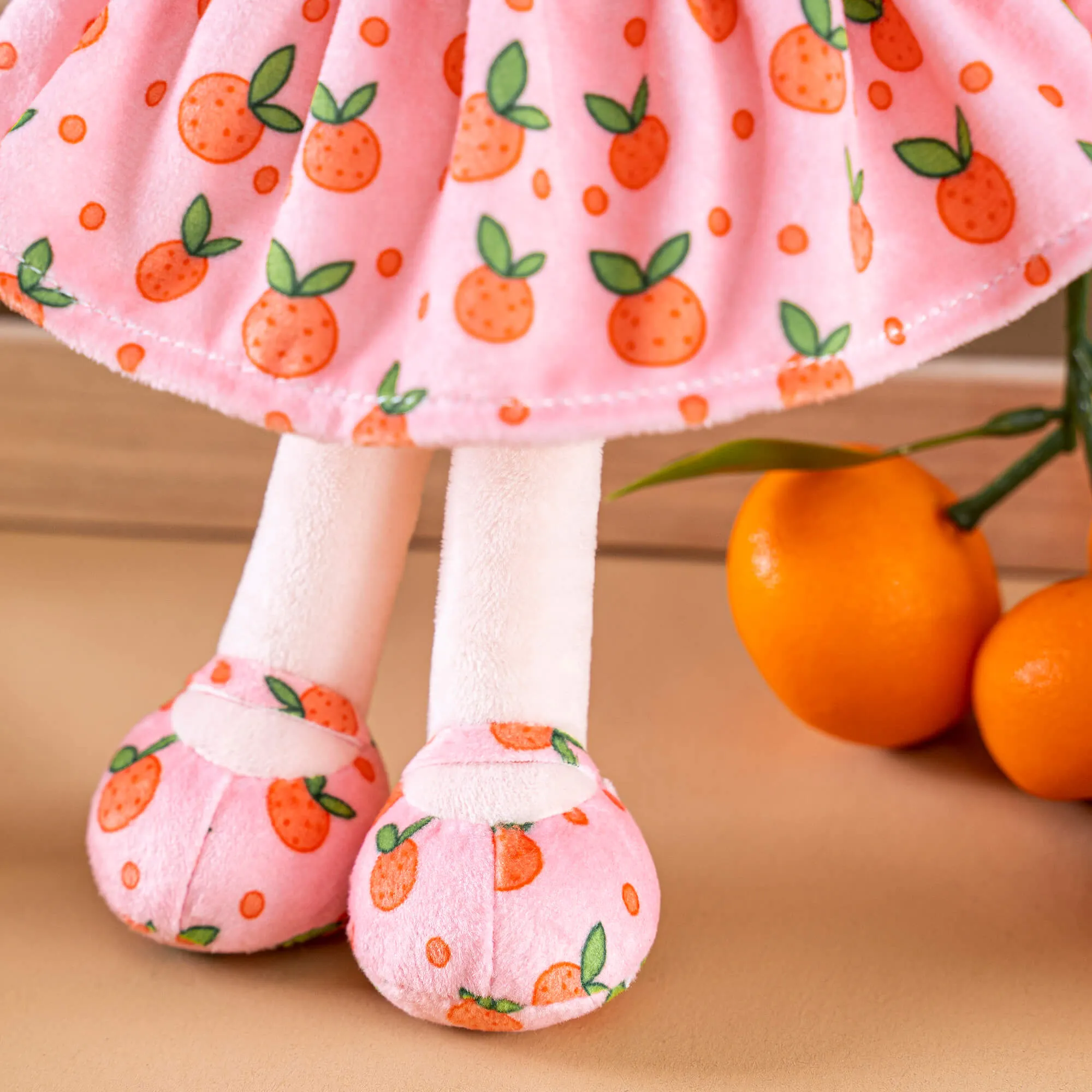 Gloveleya 12-inch Personalized Curly Hair Fruit Girl Doll Orange