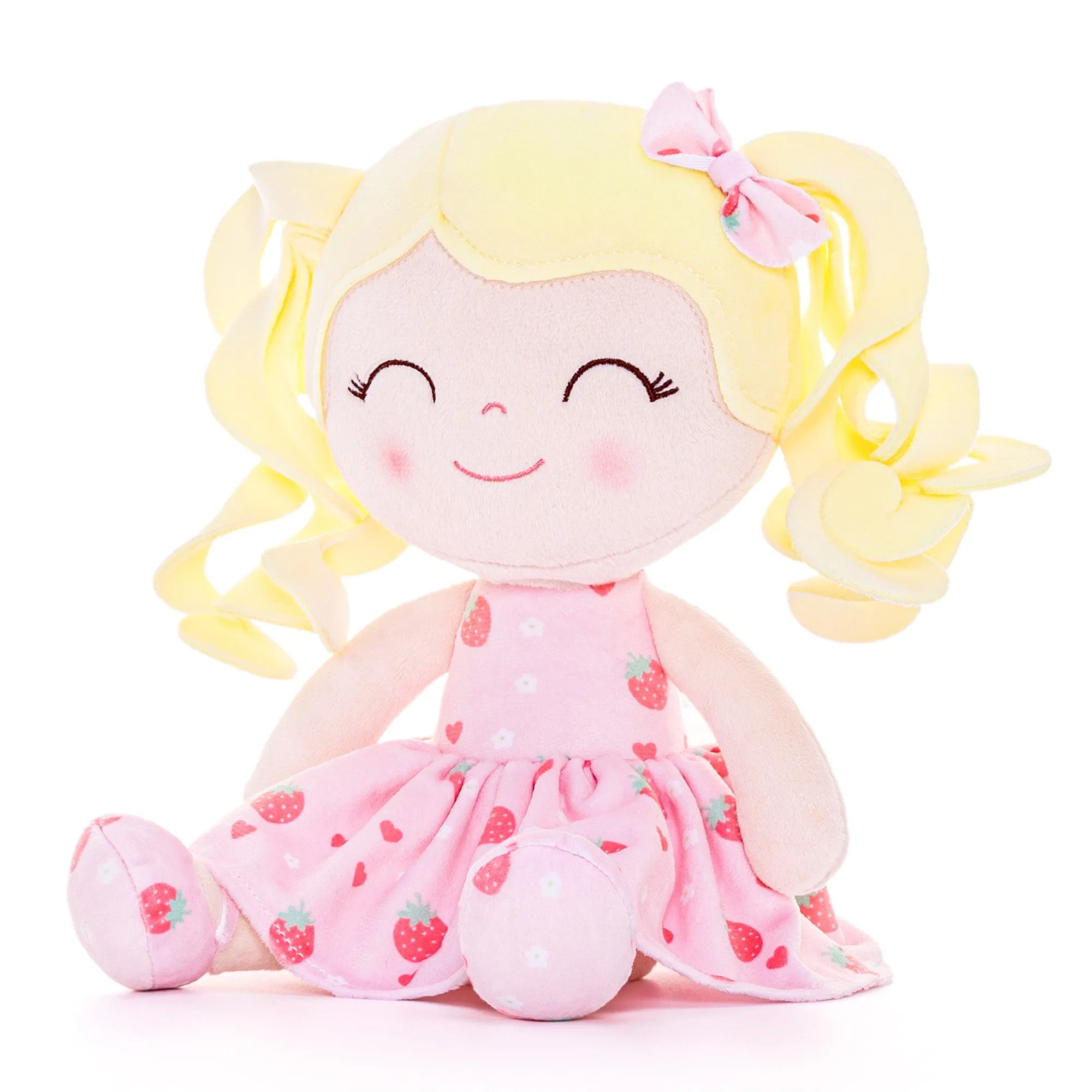 Gloveleya 12-inch Personalized Curly Hair Fruit Series Girl Doll Strawberry