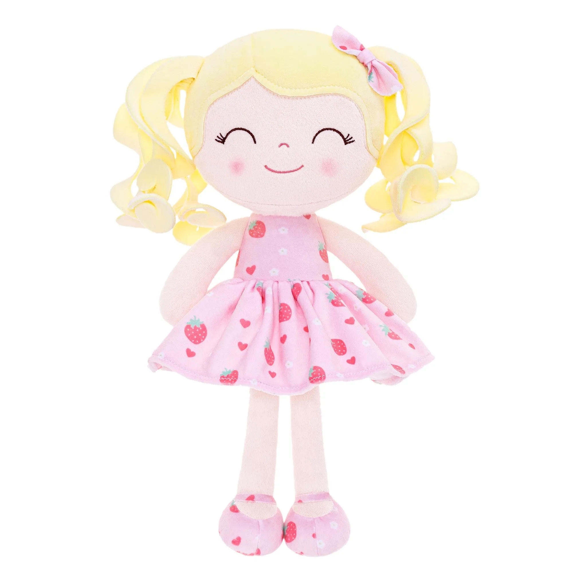 Gloveleya 12-inch Personalized Curly Hair Fruit Series Girl Doll Strawberry