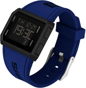 Glow Waterproof Wristwatch Fashion Casual optical restrict Versatile Men's and Women's Simple Digital Watch XCZAP Men's Multi-Functional Square Sports 