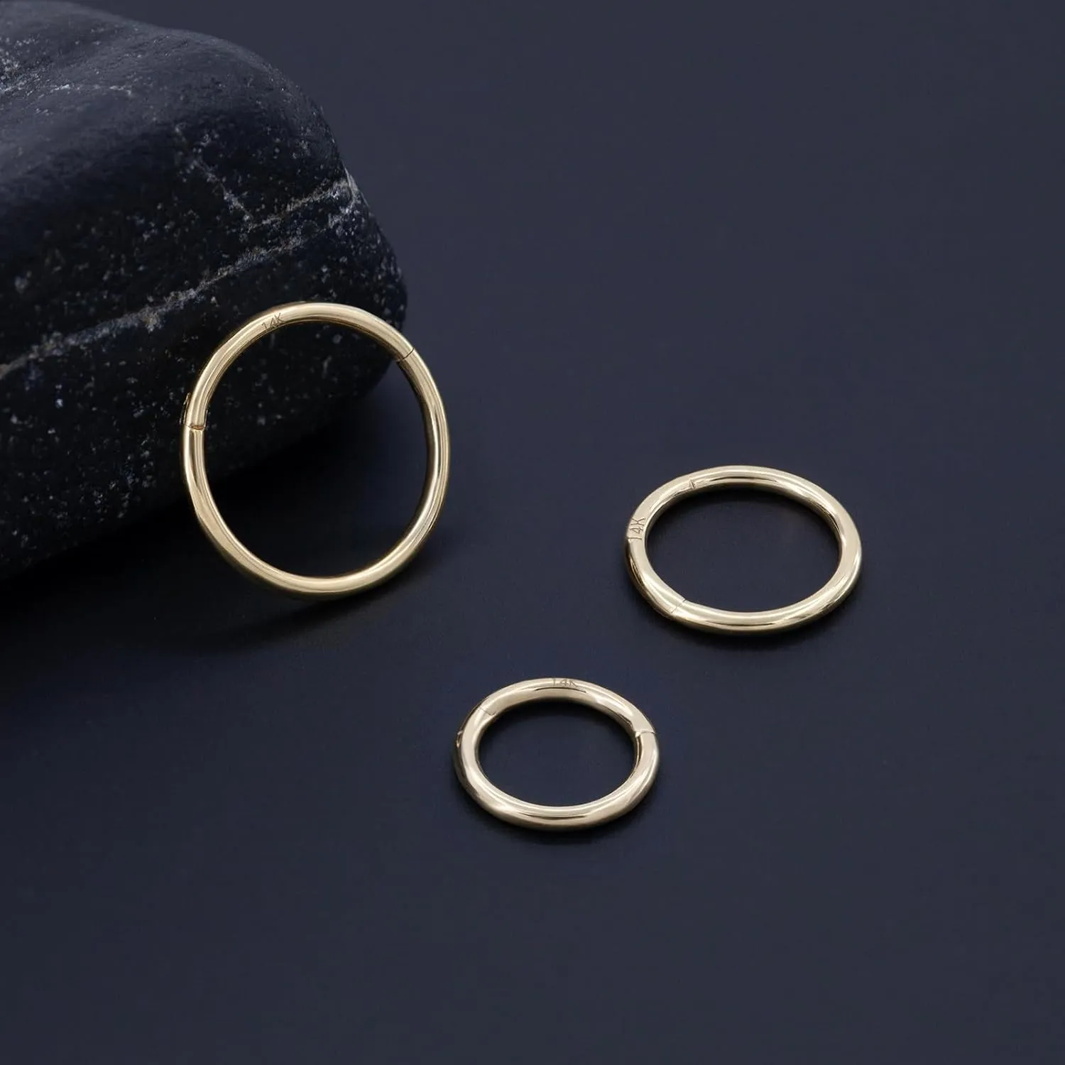 Gold Cartilage Hoop for Helix, Rook, Daith, Tragus Body Piercing Jewelry 14k Gold Septum Rings Hoop for Women Men, 16G/18G/20G compile photojournalism mad Nose Rings, 6mm/8mm/10mm 