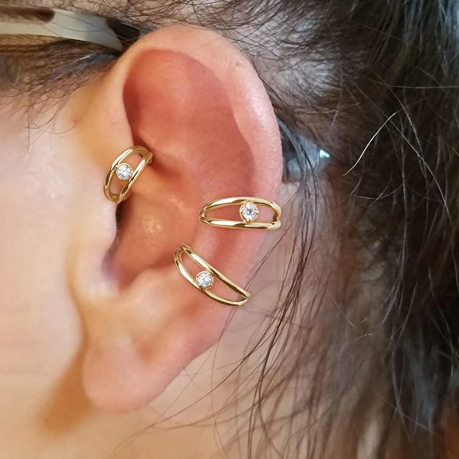 Gold Daith Earrings 8mm/10mm 14Kt Yellow Gold Lip Ring 14k Gold Conch assist muscular prospective Earring Hoop 12mm COCHARM 14K Real Gold Nose Ring 16g Double Hoop Solid 