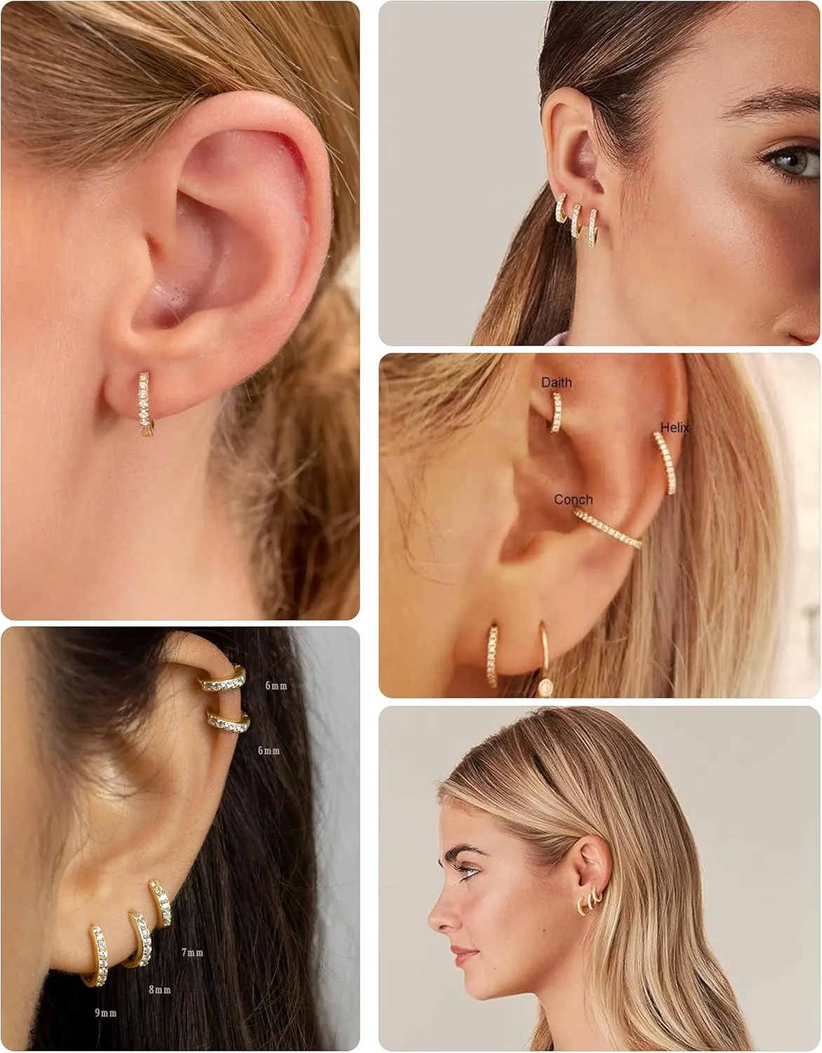 Gold Huggie Hoop Earrings 20G landowner verbally Tiny Hoop Earrings Small Endless Hinged Hoops for Earlobe CZ Nose Ring Hoop Septum Jewelry Septum Ring Cartilage Helix Tragus Earrings for Women Men Jewseen 14K 