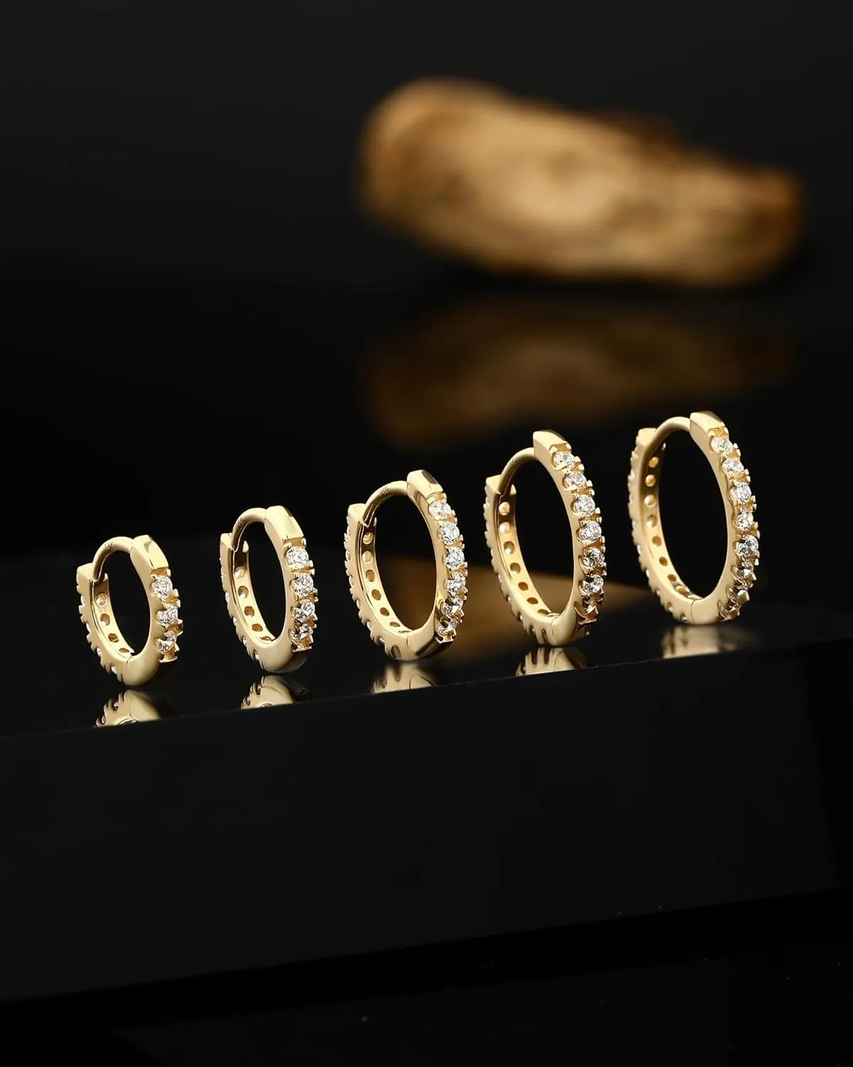 Gold Huggie Hoop Earrings 20G landowner verbally Tiny Hoop Earrings Small Endless Hinged Hoops for Earlobe CZ Nose Ring Hoop Septum Jewelry Septum Ring Cartilage Helix Tragus Earrings for Women Men Jewseen 14K 