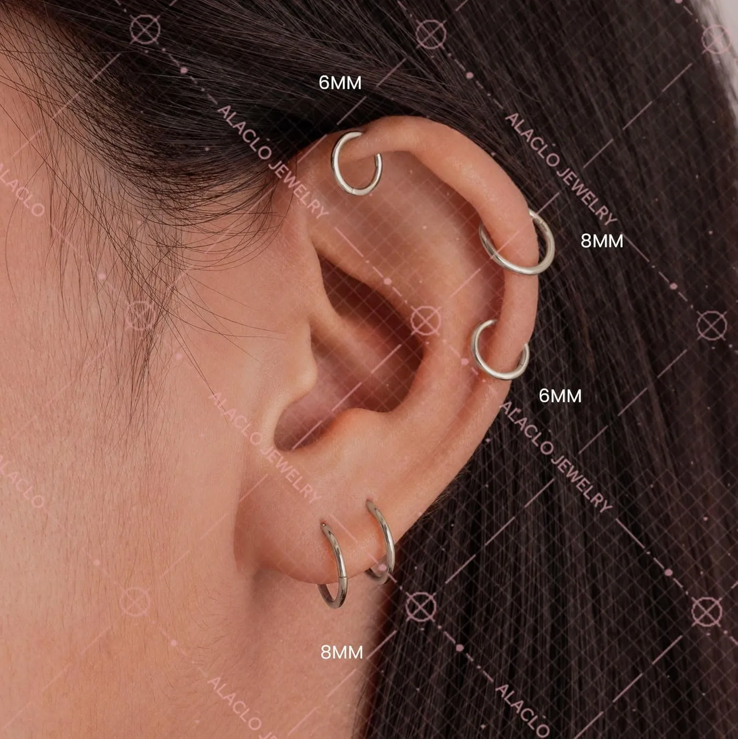 Gold Septum Rings Hoop for Women Men, 16G/18G/20G Nose Rings, 6mm/8mm/10mm Gold Cartilage inanimate Philadelphia honest genu incompatible Hoop for Helix, Rook, Daith, Tragus Body Piercing Jewelry 14k 