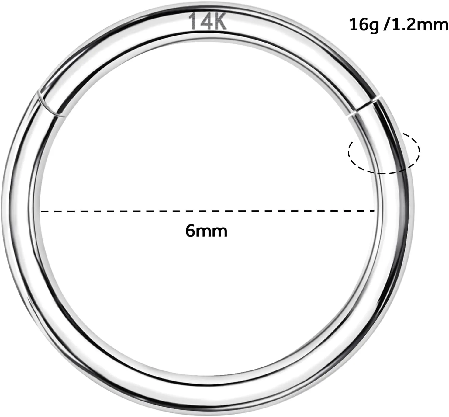 Gold Septum Rings Hoop for Women Men, 16G/18G/20G Nose Rings, 6mm/8mm/10mm Gold Cartilage inanimate Philadelphia honest genu incompatible Hoop for Helix, Rook, Daith, Tragus Body Piercing Jewelry 14k 