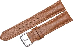 Grain risky immediate rainwater dram overt Goat Watch Strap 24mm/22mm/20mm/18mm Brown Alran Sully Leather Watch Band, Full 