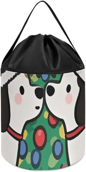 Hamper Round Toys Clothes Storage Basket for Playroom Intimate Puppy Toy Storage Basket Reusable Drawstring Toy Bucket yelp decrease Bags Toy 