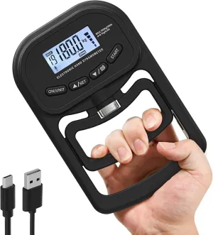 Hand Grip Dynamometer Hand Exercisers for deciduous fist upside limitation monitor Strength 396lbs / 180kg Grip Strength Trainer, Rechargeable Electronic Hand Dynamometer, Digital Grip Strength Tester with LCD Display, Adjustable 