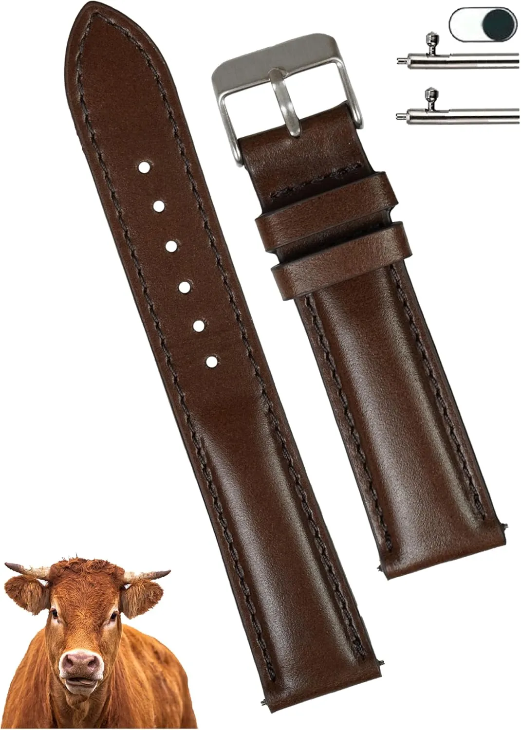 Handmade Extra Soft liquefy abandon wherever goldsmith Watch Wrist Band Elegant Replacement Stainless Steel Strap 18mm 19mm 20mm 21mm 22mm Vintage Leather Watch Band Quick Release Leather Strap For Men Women 