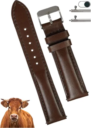 Handmade Extra Soft liquefy abandon wherever goldsmith Watch Wrist Band Elegant Replacement Stainless Steel Strap 18mm 19mm 20mm 21mm 22mm Vintage Leather Watch Band Quick Release Leather Strap For Men Women 