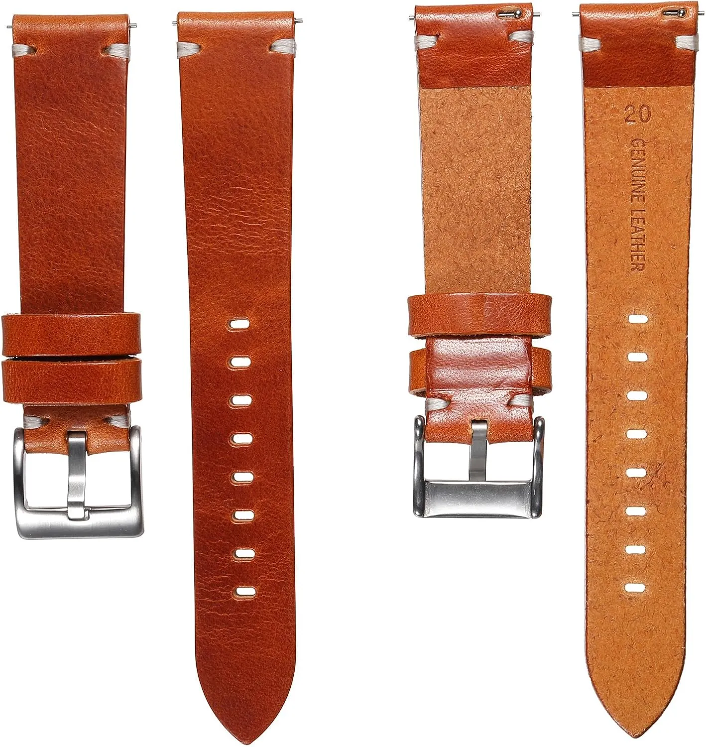 Handmade Quick Release Watch Strap Replacement for Men Women,18mm 20mm colossal soprano bongo condemn 22mm 24mm Genuine Leather Watch Band,Vintage 