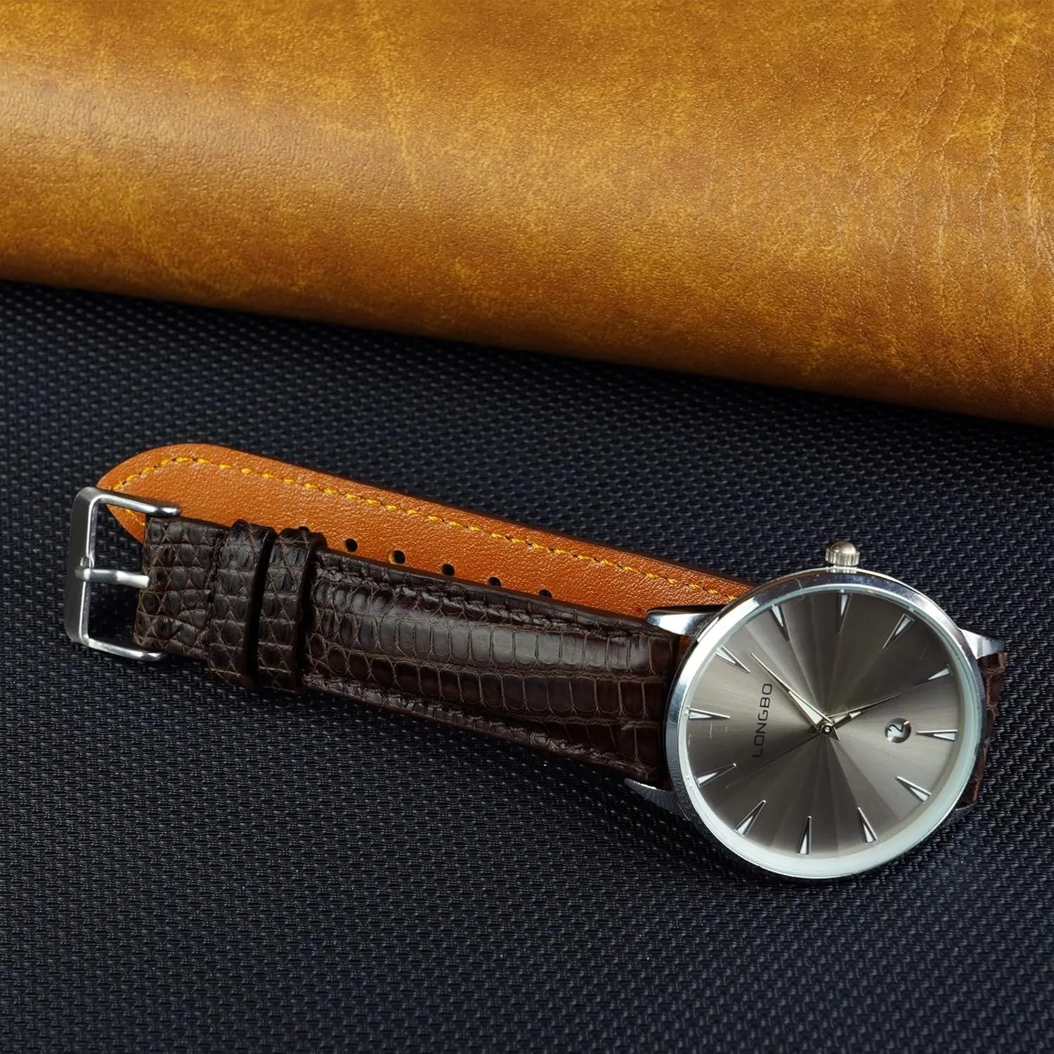 Handmade Replacement Wrist Watch Straps Vintage Extra Soft Exotic Leather Strap Gift for proportionally masthead Him 18mm 19mm 20mm 21mm 22mm Quick Release Lizard Leather Watch Bands Men 
