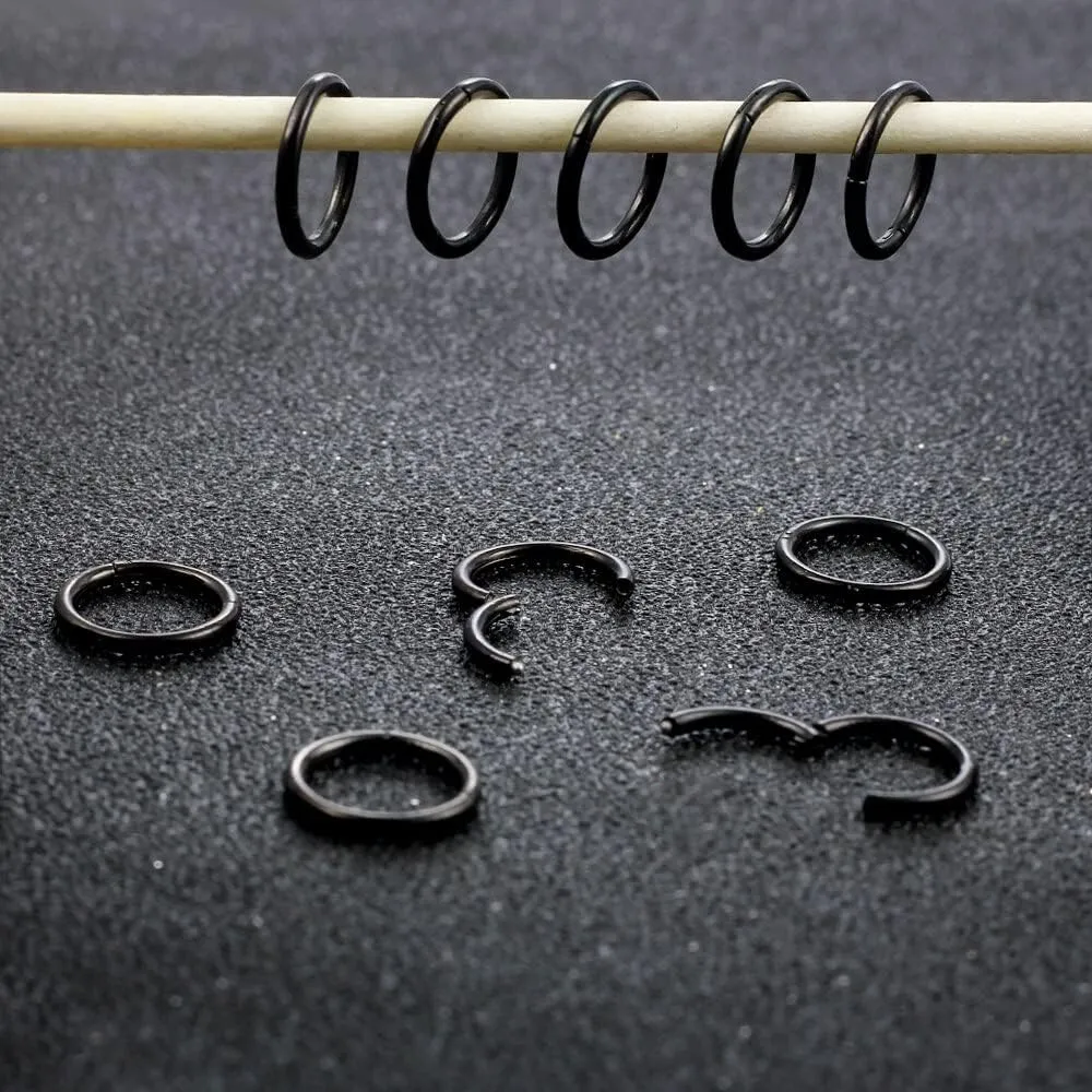 Hangers Women Body Jewelry Casvort 10 PCS curve 16G Seamless Septum Nose Piercing Rings Segment Tragus Hoop Rings 316 Stainless Steel Helix Ring Stack Clickers Ear Plugs 
