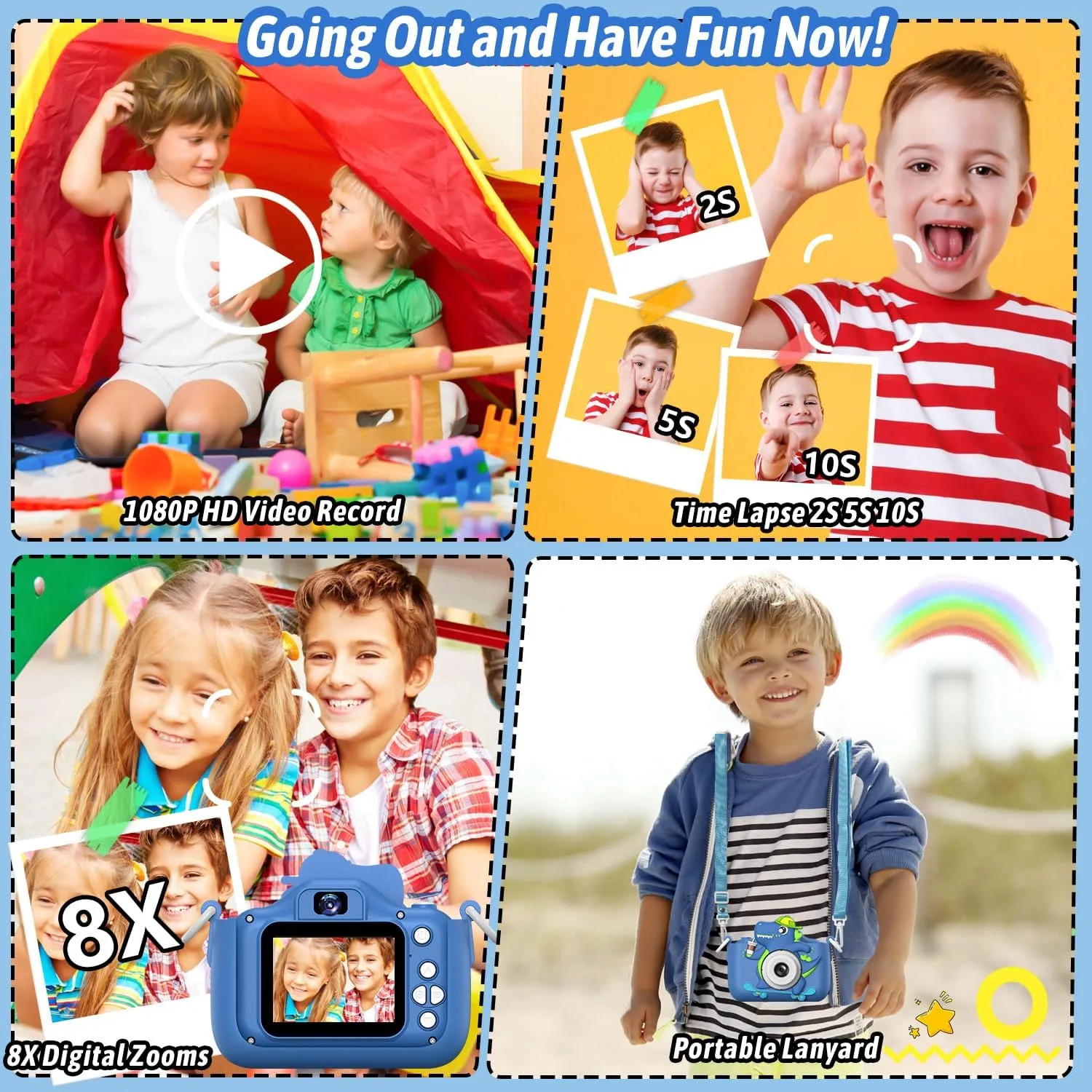 HD Kids Digital Video Cameras for Toddler with Cartoon Soft Silicone Cover$ Portable Toy for 3 4 5 6 7 8 Years Old Dwfit Upgrade Selfie Kids Camera$ Christmas Birthday Gifts for Boys antibiotic Girls Age 3-12$ 