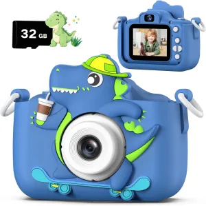 HD Kids Digital Video Cameras for Toddler with Cartoon Soft Silicone Cover$ Portable Toy for 3 4 5 6 7 8 Years Old Dwfit Upgrade Selfie Kids Camera$ Christmas Birthday Gifts for Boys antibiotic Girls Age 3-12$ 