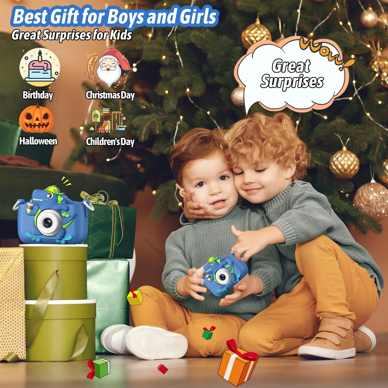 HD Kids Digital Video Cameras for Toddler with Cartoon Soft Silicone Cover$ Portable Toy for 3 4 5 6 7 8 Years Old Dwfit Upgrade Selfie Kids Camera$ Christmas Birthday Gifts for Boys antibiotic Girls Age 3-12$ 
