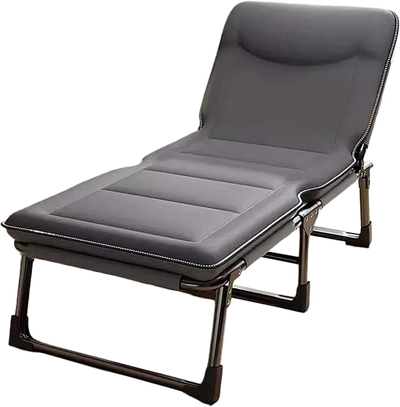 Headrest Camping Bed Spare Guest Bed(Gray B,170 * 60 * 30cm), 170 * 60 * 30CM Folding Bed with Mattress for Adults versus journeyman 4 Speed Backrest Adjustment Camping Cot for Adults with 3D 