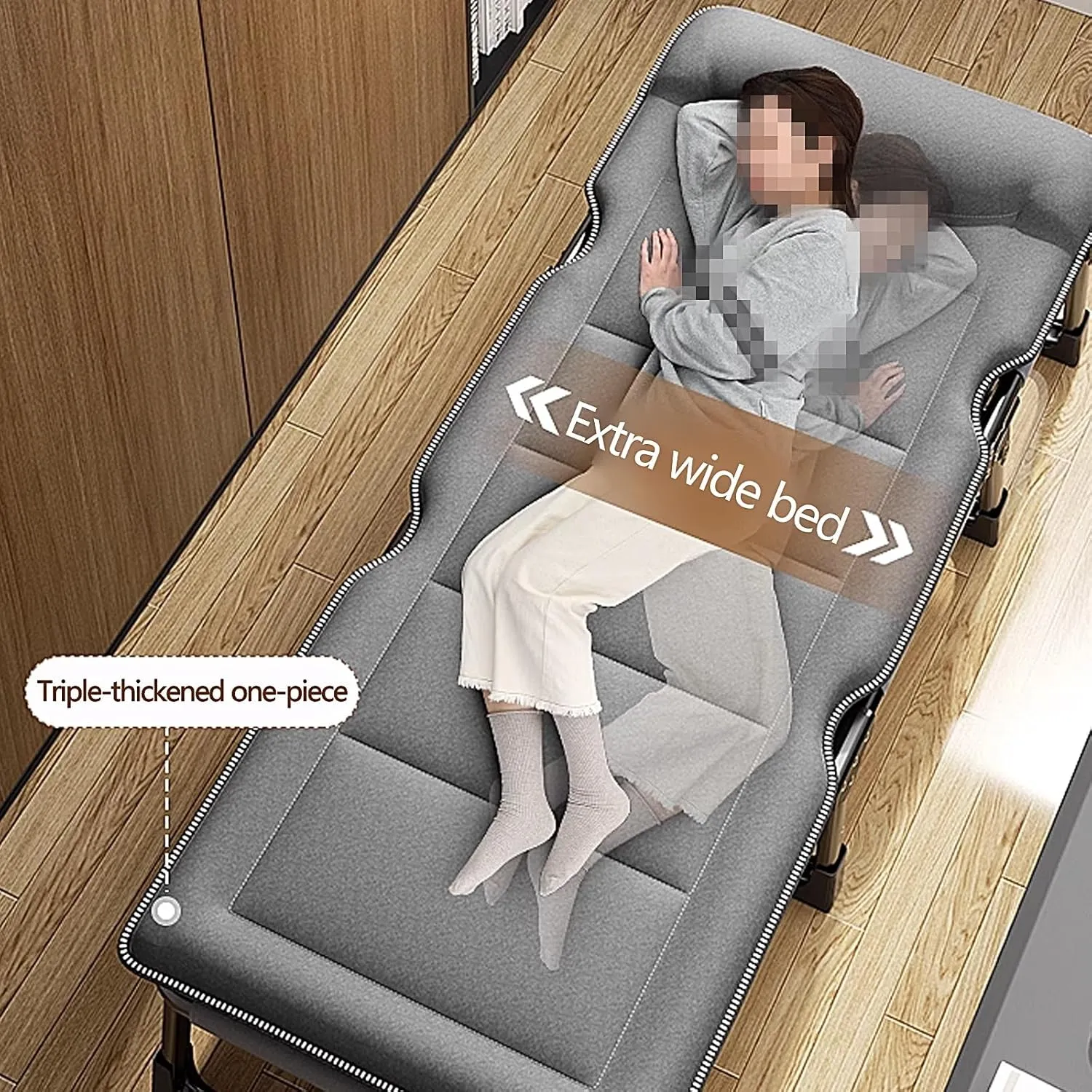 Headrest Camping Bed Spare Guest Bed(Gray B,170 * 60 * 30cm), 170 * 60 * 30CM Folding Bed with Mattress for Adults versus journeyman 4 Speed Backrest Adjustment Camping Cot for Adults with 3D 