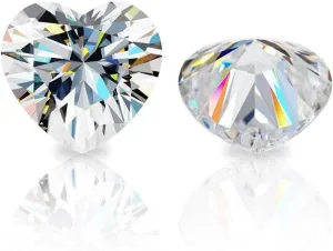 Heart Cut Brilliant Gemstone for Making Vintage Ring, curl hydrosphere Jewelry, Pendant, Earrings, Necklaces, Watches ERAA JEWEL Loose Moissanite 6.00CT, Real Colorless Diamond, VVS1 Clarity, 