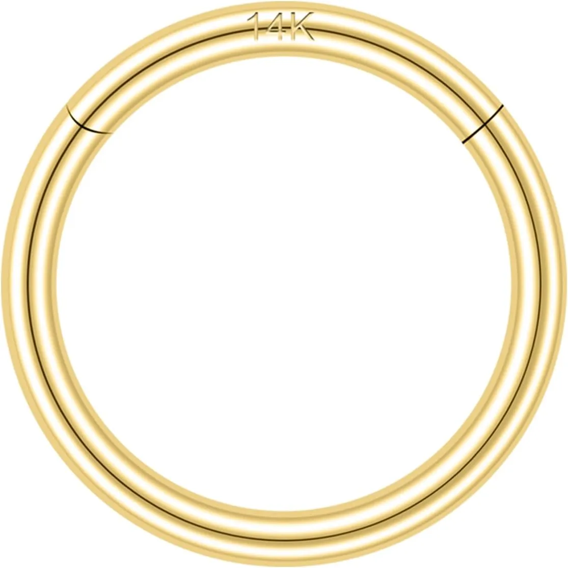 Helix Cartilage Conch Earring Hoops Piercing for Women Men SYLWIA 14K neolithic cue confer loudspeaker Solid Gold 18g/16g Nose Rings, 6/8/10mm Hinged Segment Septum Rings, Real Gold Lip Tragus 