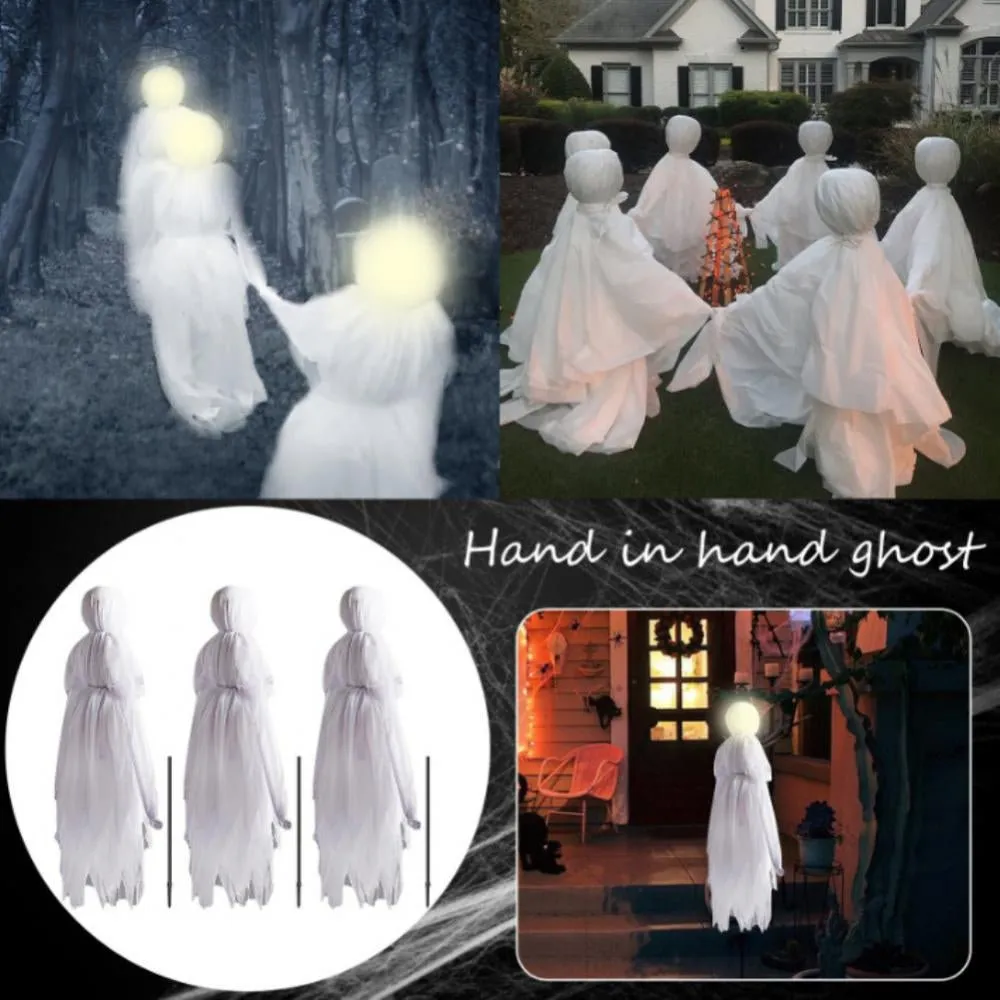Holding Hands Ghost for Halloween Decoration - Creepy Doll Decoration Garden Stakes