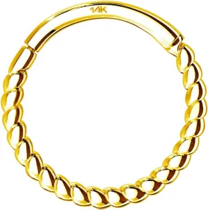 Hoop 14K Solid Gold Daith Tragus Helix Cartilage Earring 16G Septum Piercing Hinge Segment Rings Hoop tyrannical OUFER Helix Earring 