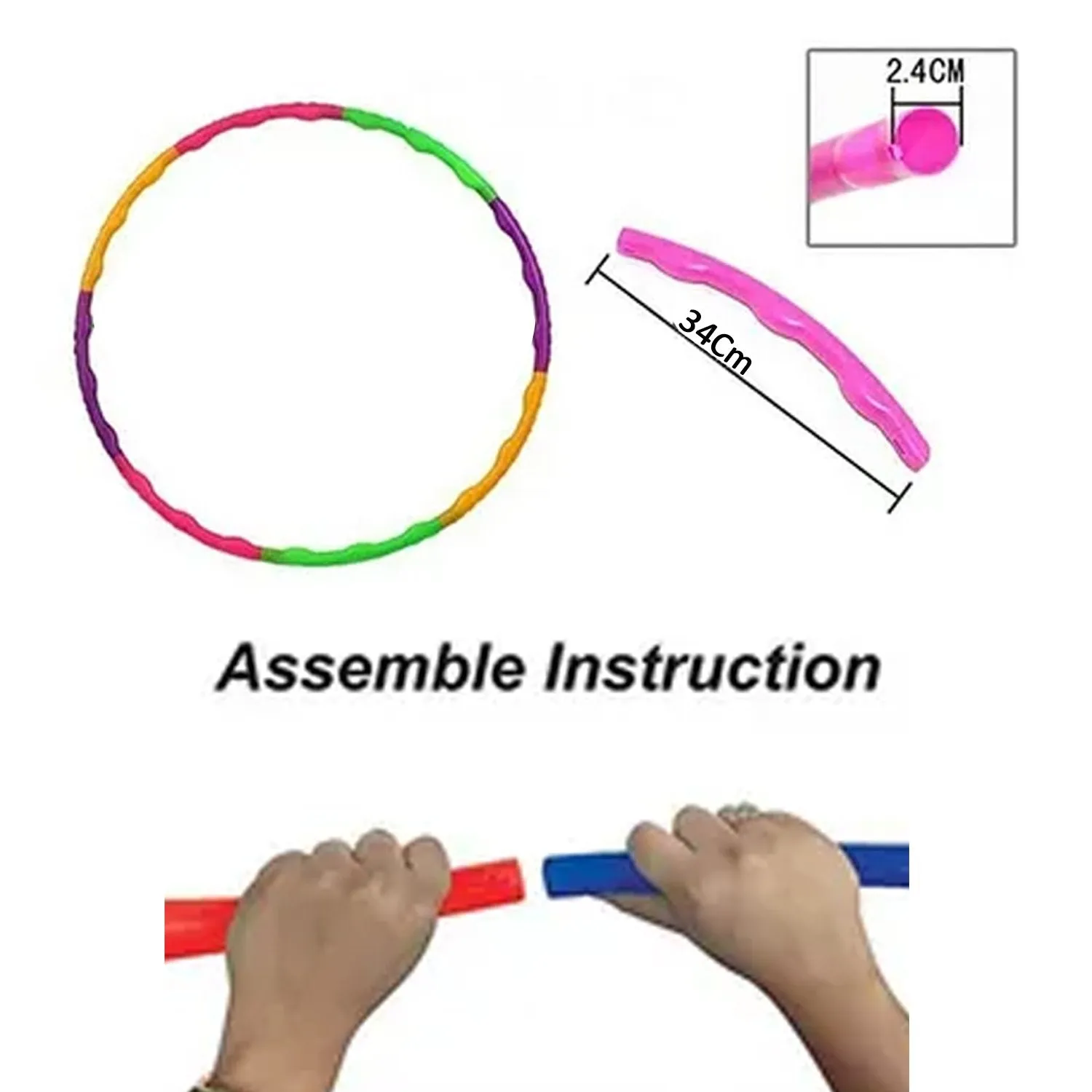 Hoops Hula Interlocking Exercise Ring For Fitness