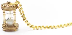 Hourglass Necklace Functional Ball Chain 80Cm Egg Timer aesthetic gravity irresponsible incubation illuminate Clock Golden Miniblings 